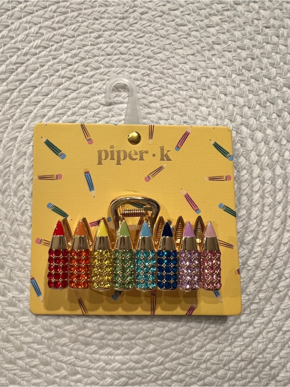 Piper K ✏️ colored pencil back to school hair clip!